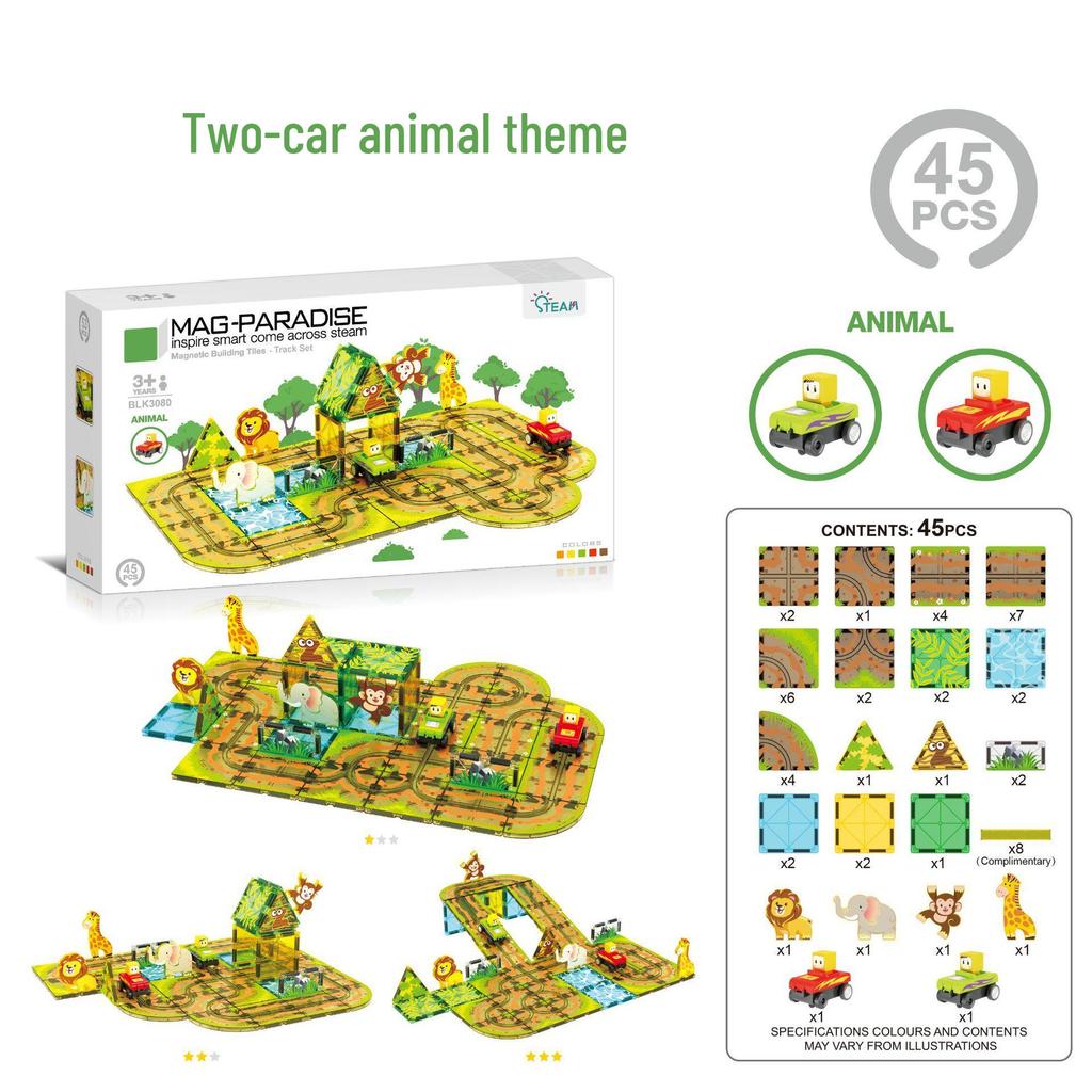 Buntglas Magnetische Militärbasis Bausteine für Kinder