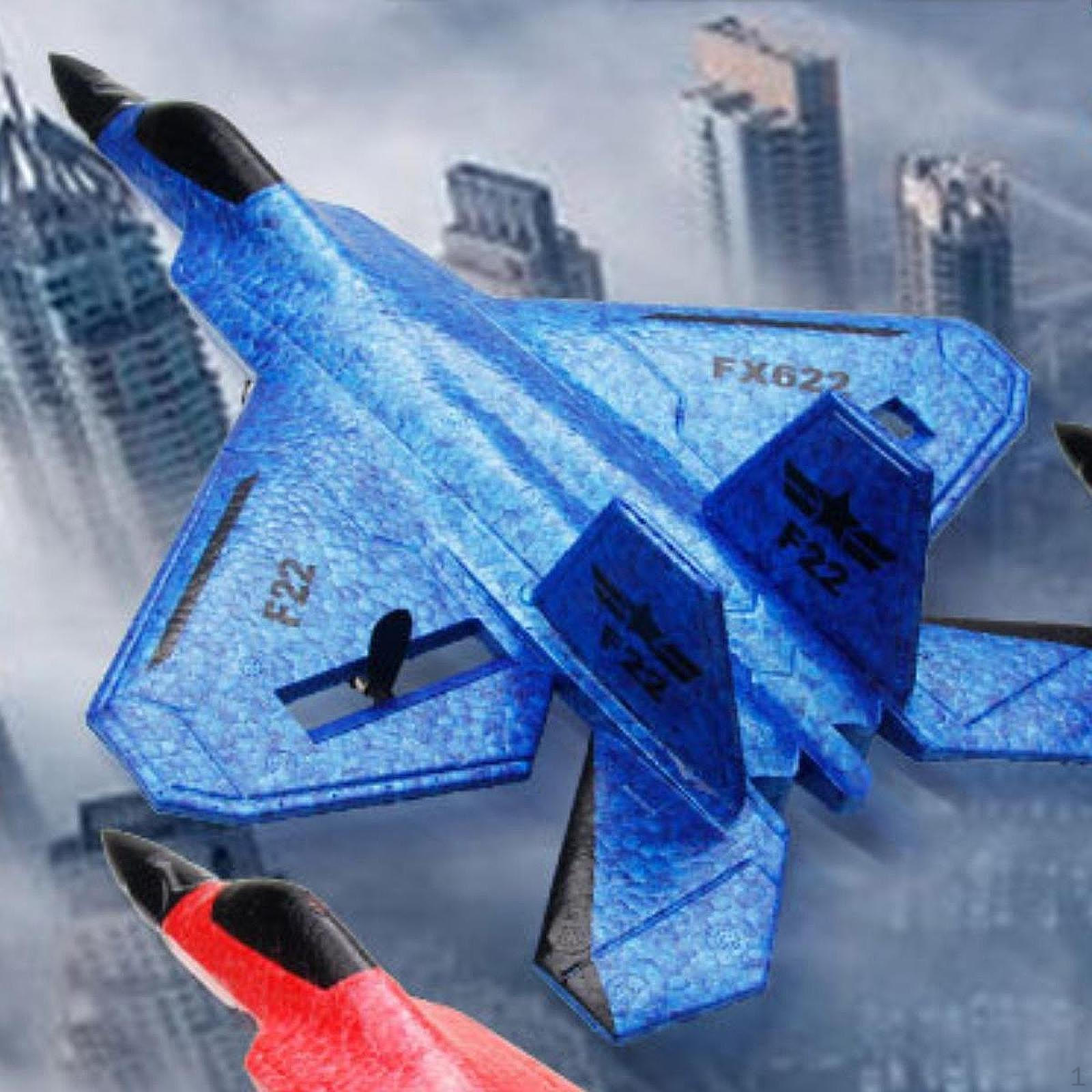 

3 Axis Gyro Stabilized RC Aircraft, Remote Control Glider for Boys And Girls синій