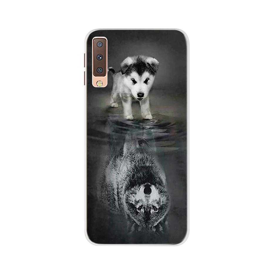 for Samsung A7 2018 Case Soft Silicone Back Cover Cute Cartoon Phone Case For Samsung Galaxy A7 A 7 2018 A750 A750f Case Bumper
