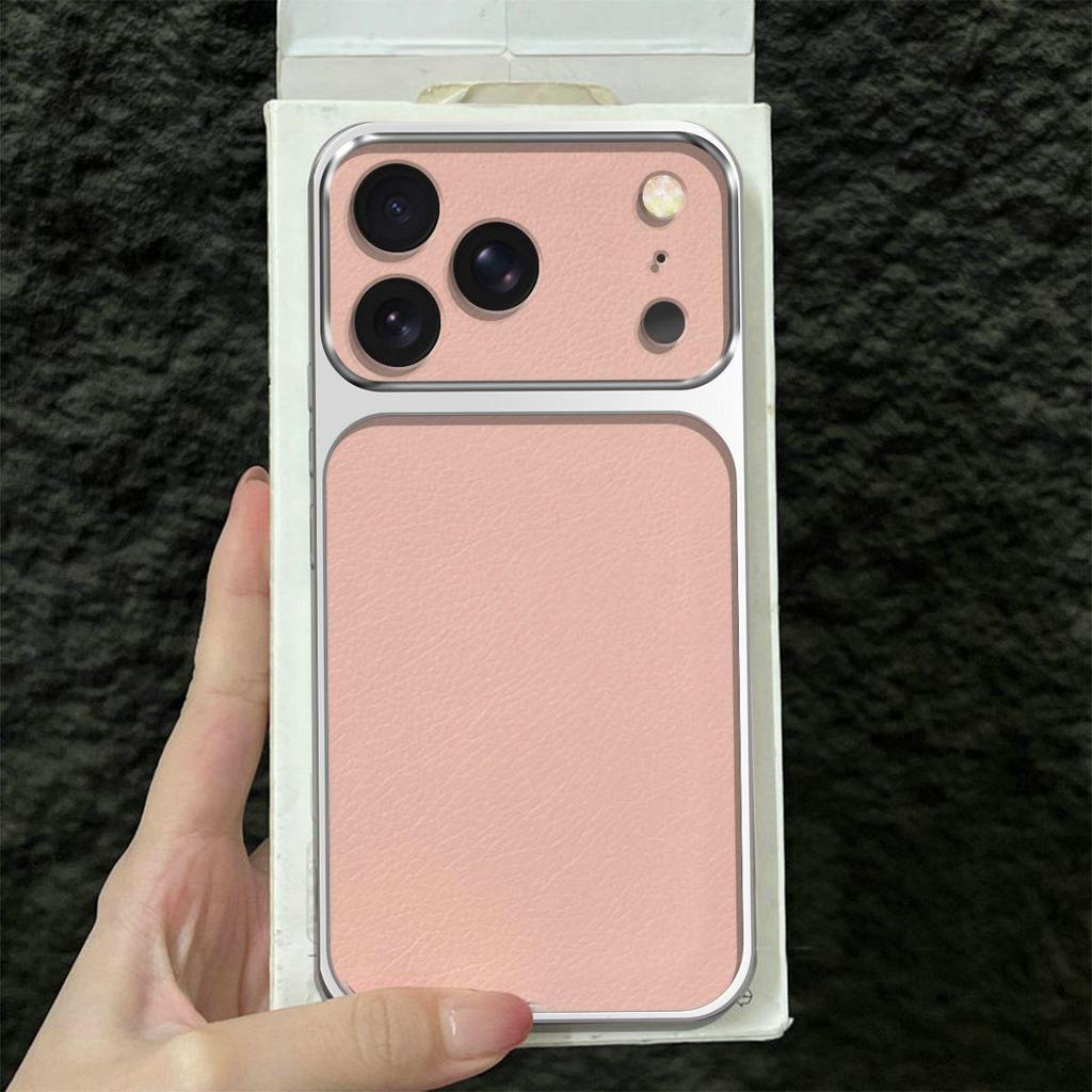 Premium Executive Leather Case for iPhone 18ProMax 18Pro 17 ProMax Large Window Lens Protector Cover