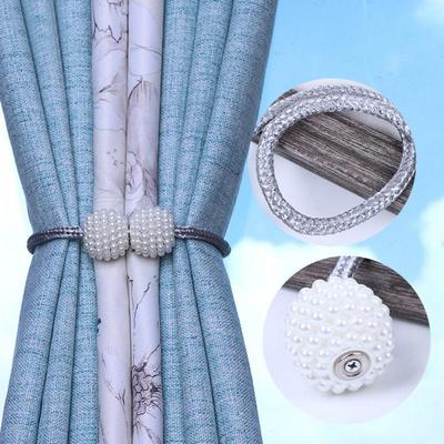 Minimally Designed String Pearl Magnetic Buckle Curtain Straps, Rope Tied Curtain Accessories, and Curtain Buckles