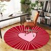 1pc heart love Round Chair mat Area Rug - Non-Slip, Floor Mat for Office, Bedroom, and Indoor Decor c1125055