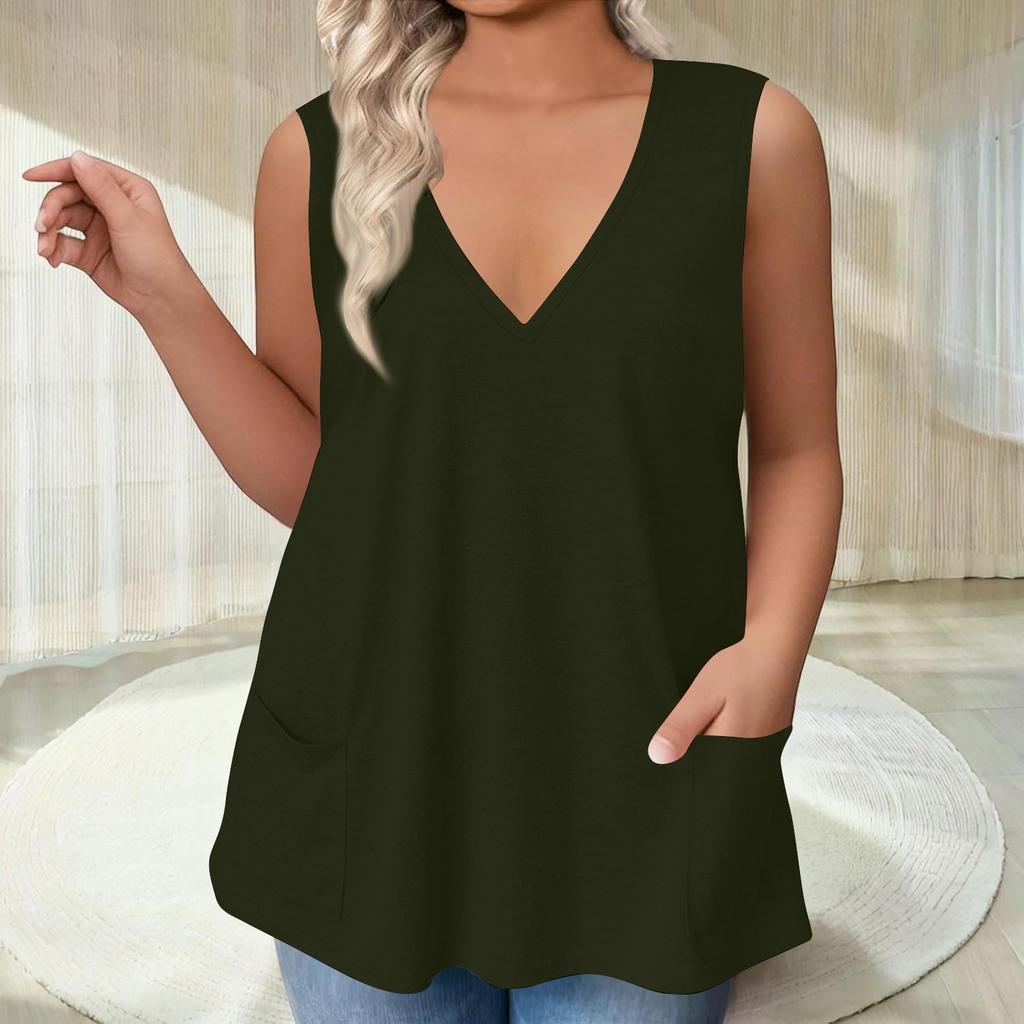 Womens Tank Top Dressy Casual Shirts Summer Loose Fit Camisole Cute Trendy Clothes Sleeveless Blouses