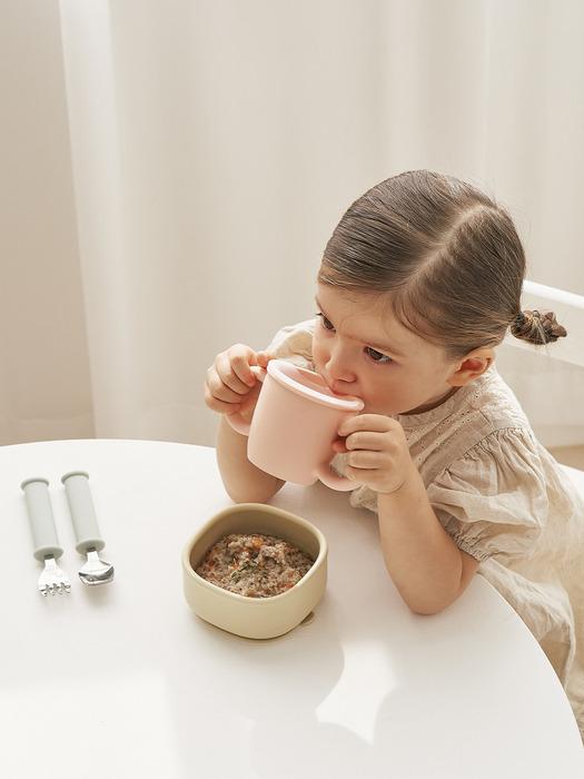 

sillymann [Sillymann] Cream Silicone Double-Handed Straw Cup WSB2061 Cream Green