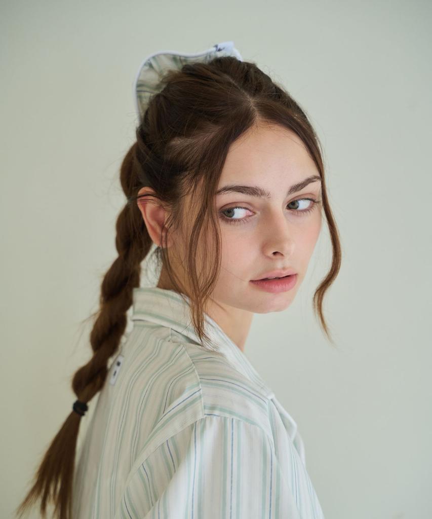 Contoursong Mint Piping Hair Scrunchie