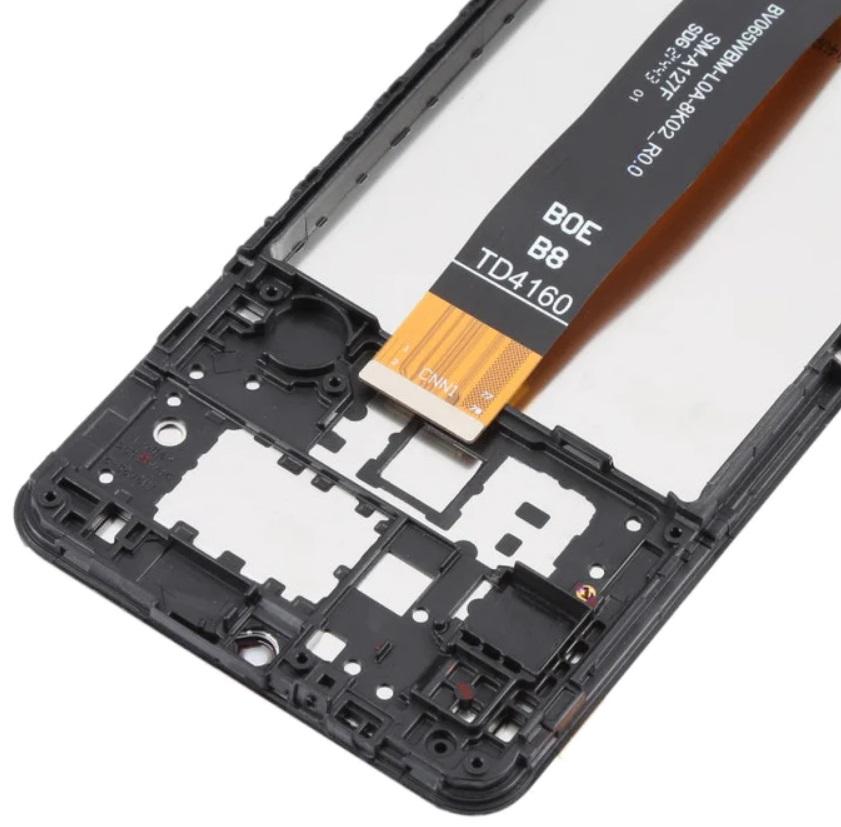 Original Samsung Galaxy A12 Nacho SM-A127 LCD Display Black Frame