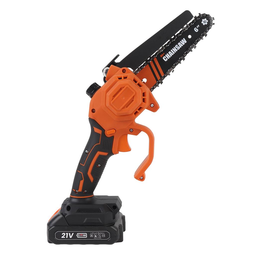 550W Mini Chainsaw with 6in 8in Saw Blade Handheld Powerful Chain Saw Dual Battery for Wood Cutting