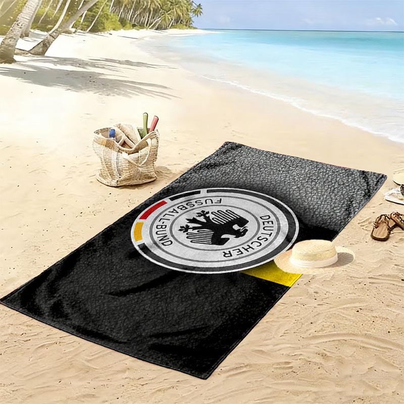 German Football Association Print Beach Towel, Large Soft Quick Dry Towel for Beach Camping Swimming