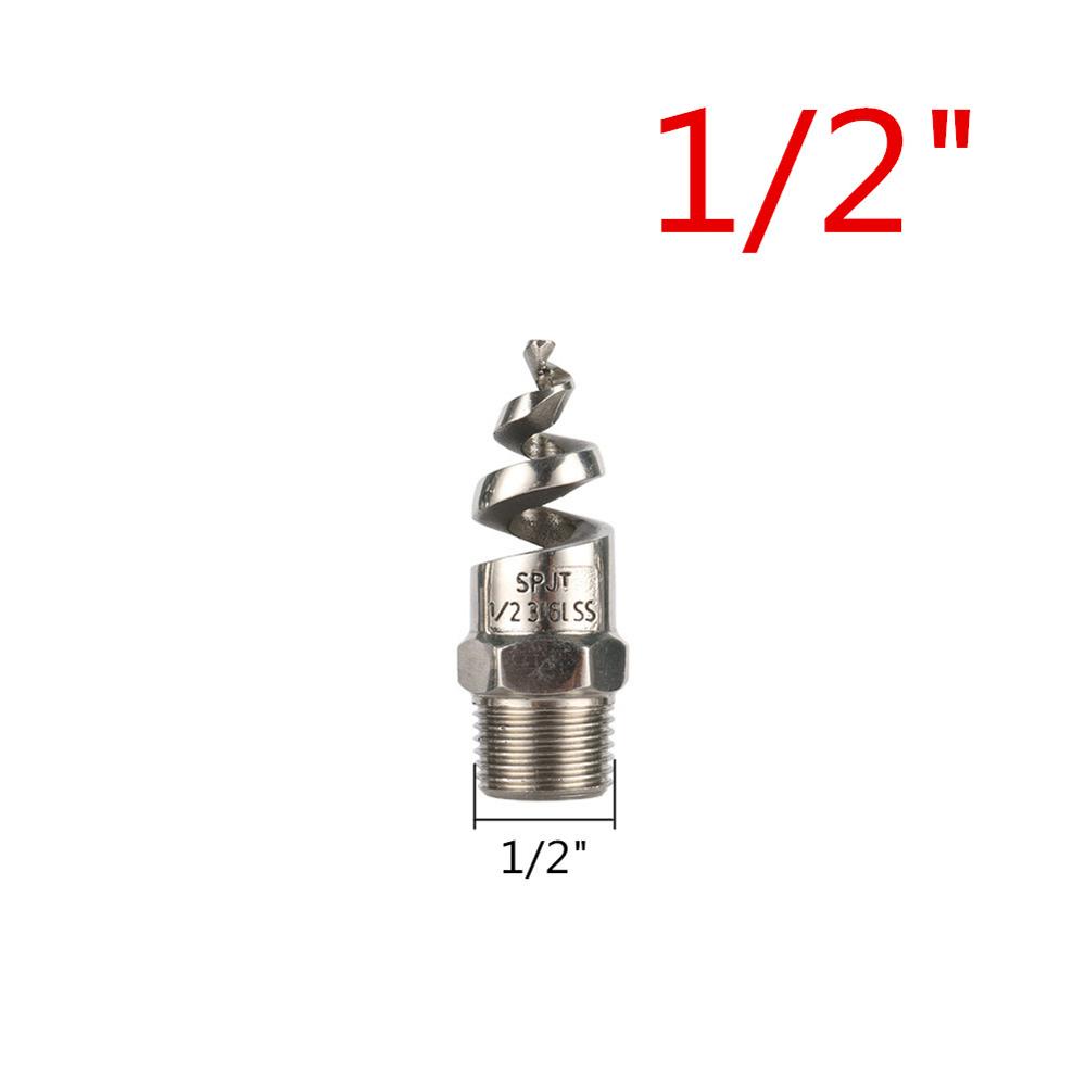 1/2 Male Thread Full Cone Spiral Jet nozzle 316L Stainless Steel Spray Nozzles Garden Irrigation Metal Watering Sprinklers