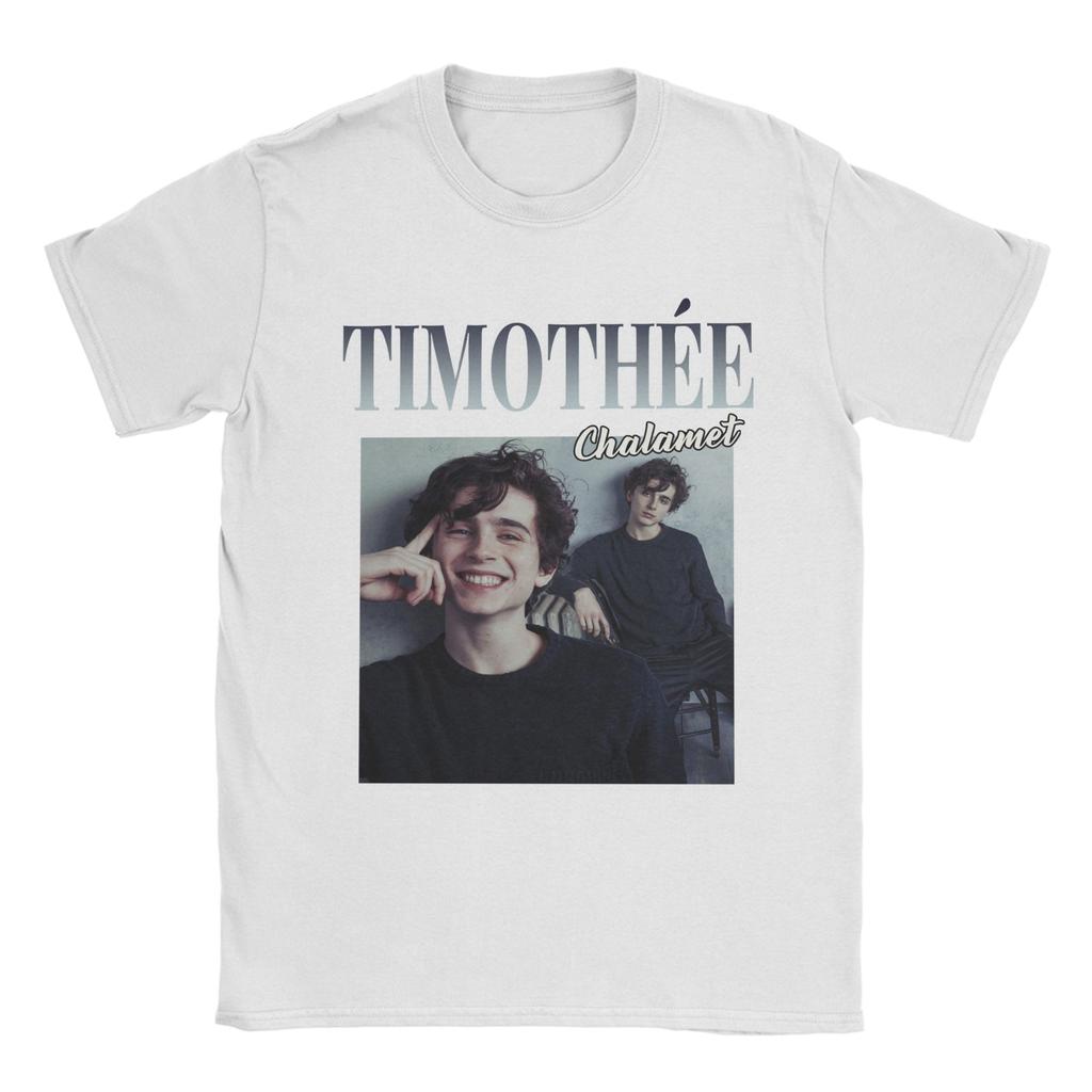 Novelty Timothee Chalamet TShirts Unisex Round Neck 100 Cotton T Shirt Short Sleeve Tee Shirt Plus Size Clothes