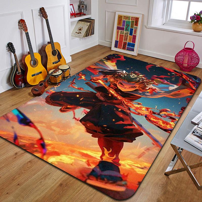 D-demons Layer Printed Carpet Fashion Yoga Mat Bedroom Decorative Carpet Living Room Bathroom Decorative Floor MAt Birthday Gift