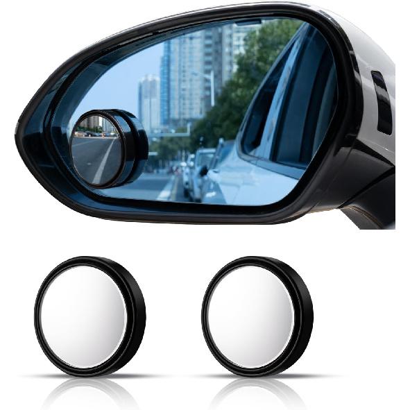 Blind Spot Mirror,2" Round HD Glass 360°Wide Angle Adjustable Blindspot Mirror,2pcs Convex Car Side Mirror for Cars SUV and Trucks