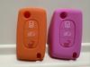Soft Silicone Rubber Car Key Cover Case Shell Skin Protect 3 Buttons Fob For Citroen C2 C3 C4 Picasso Xsara C5 C6 C8 For Peugeot