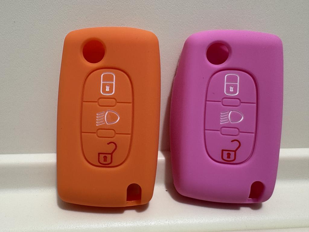 Soft Silicone Rubber Car Key Cover Case Shell Skin Protect 3 Buttons Fob For Citroen C2 C3 C4 Picasso Xsara C5 C6 C8 For Peugeot