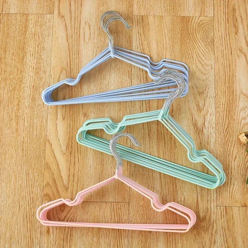 Children's style 30cm Non-slip Rubber Coated Hanger PVC Coated Metal Infant Hanger Dormitory Home Clothes Hanger Organization