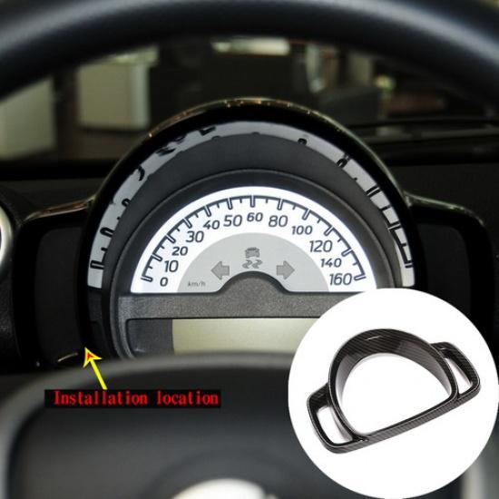 ABS Carbon Fiber Dashboard Decorative Frame Trim For Mercedes-Benz Smart 09-15