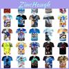 Levendig Sonic The Hedgehog Geprint T-shirt Voor Kinderen Met Korte Mouwen En Comfortabele Pasvorm