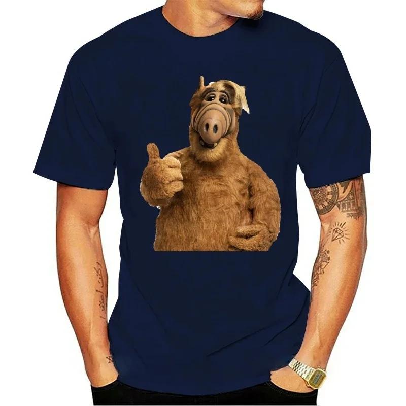 Camisa Xadrez Homem Menino Série de TV ALF Televisão Anos 80 90 Camiseta Nerd camiseta de algodão homens camiseta moda verão tamanho europeu