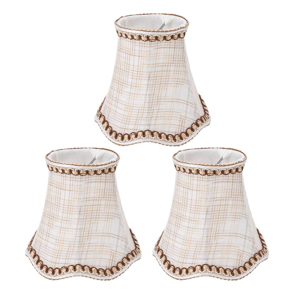 3pcs Lampshade Modern Minimalist Clip On Type Cloth Lamp Shade for E14 Bulb Candle Chandelier