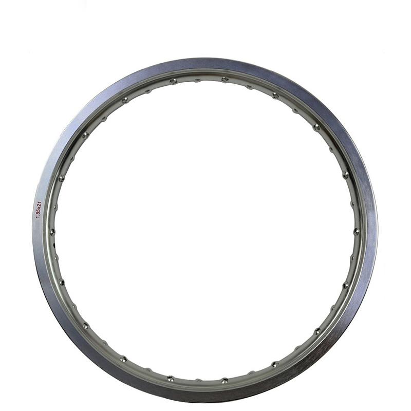Cross Motorcycle Dirt Bike Wheel Rims 1.85x21 1.85 21 Inch Black Silver 36 Spokes Holes 6061 Aviation Aluminum Motorbike 1 Pc Silver