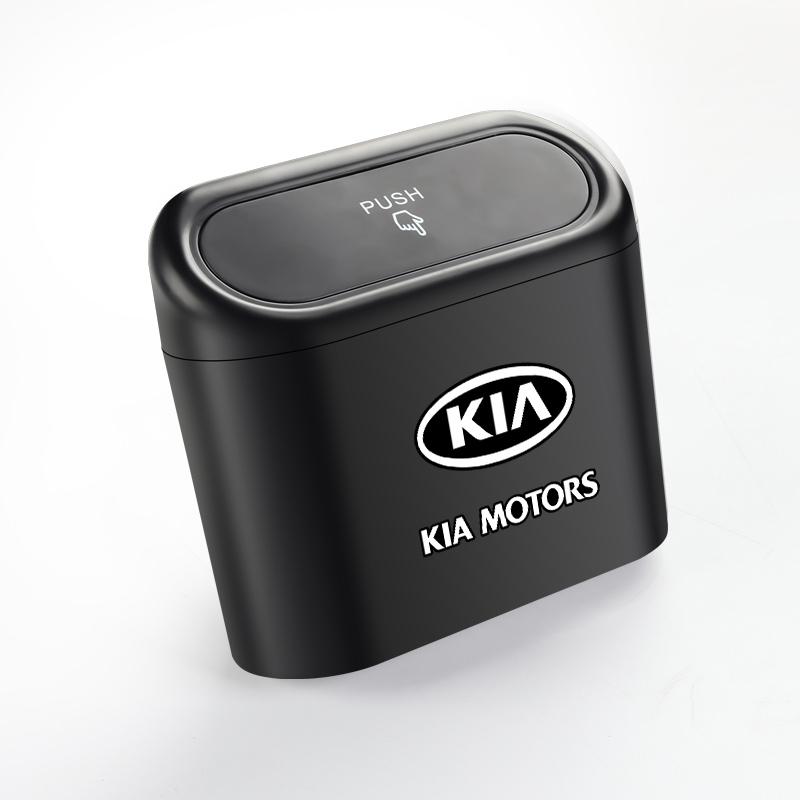 ABS Car Trash Can Hanging Trash Bin Pressing Hard Garbage Box With Lid Multifunctional Organizer Box For KIA K5 K2 Soul Carens yzck10