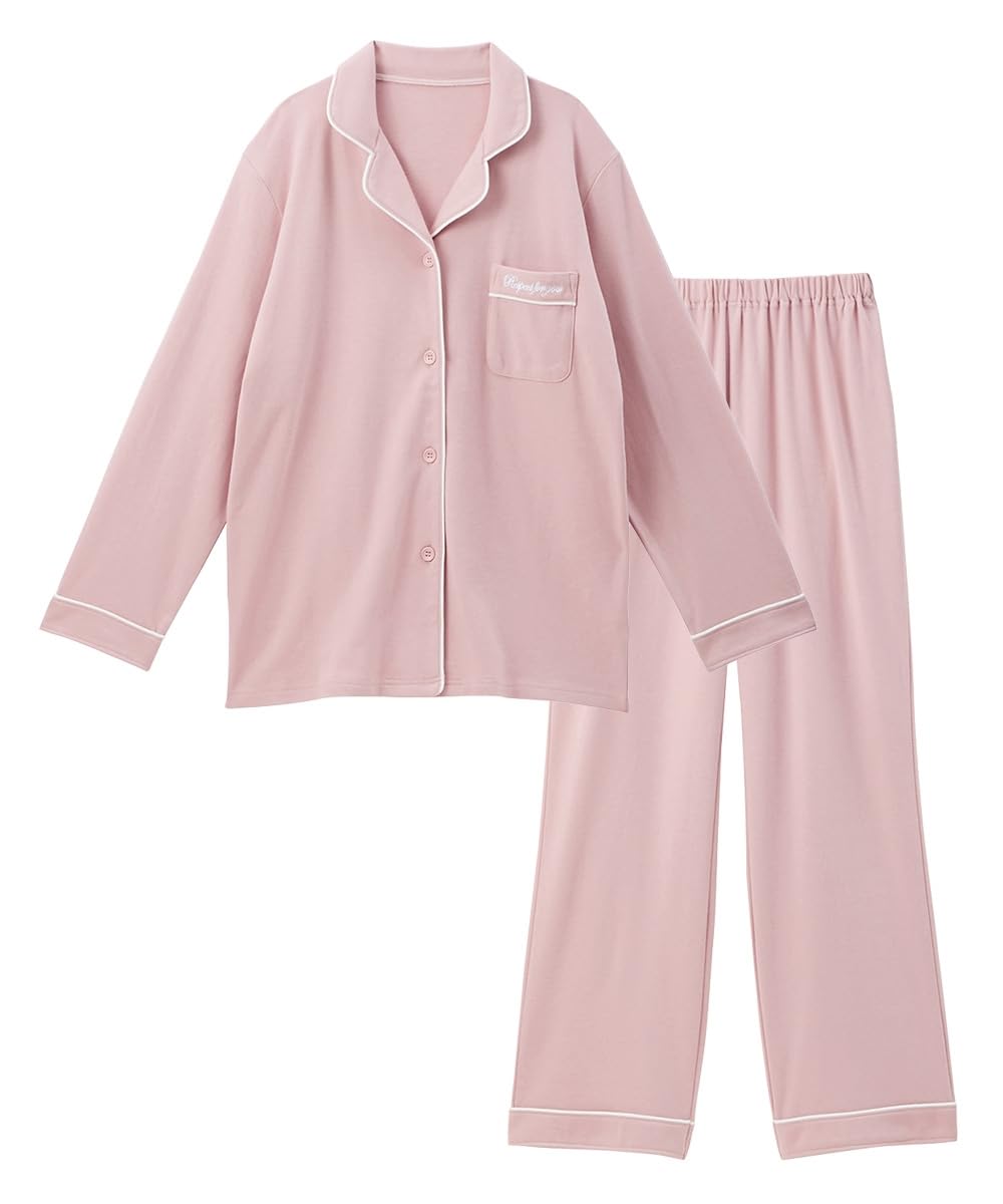 

Pajamas and loungewear soft smooth shirt L [Nissen] set, 100% cotton, pajamas, pink, рожевий