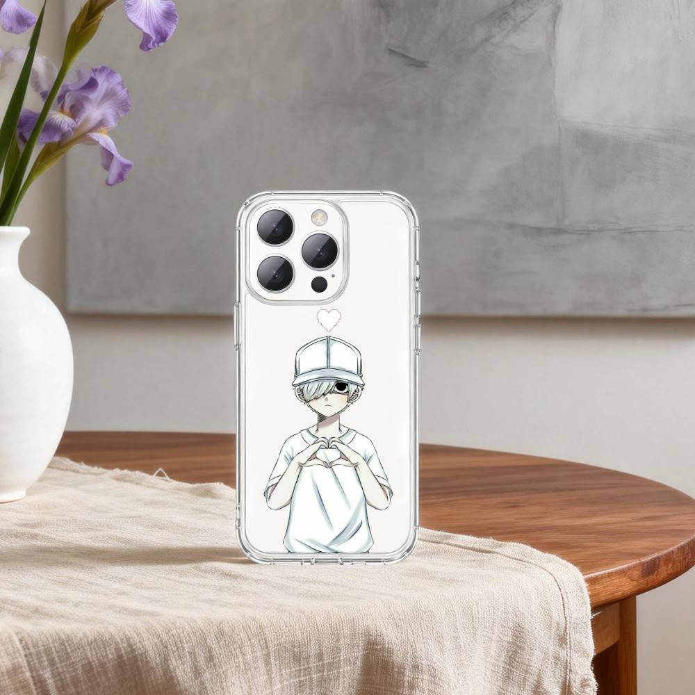 Manga C-Cells at Work Phone Case For iPhone17p,16,15,14,13Pro Max,us,Soft Silicone Transparent Cover
