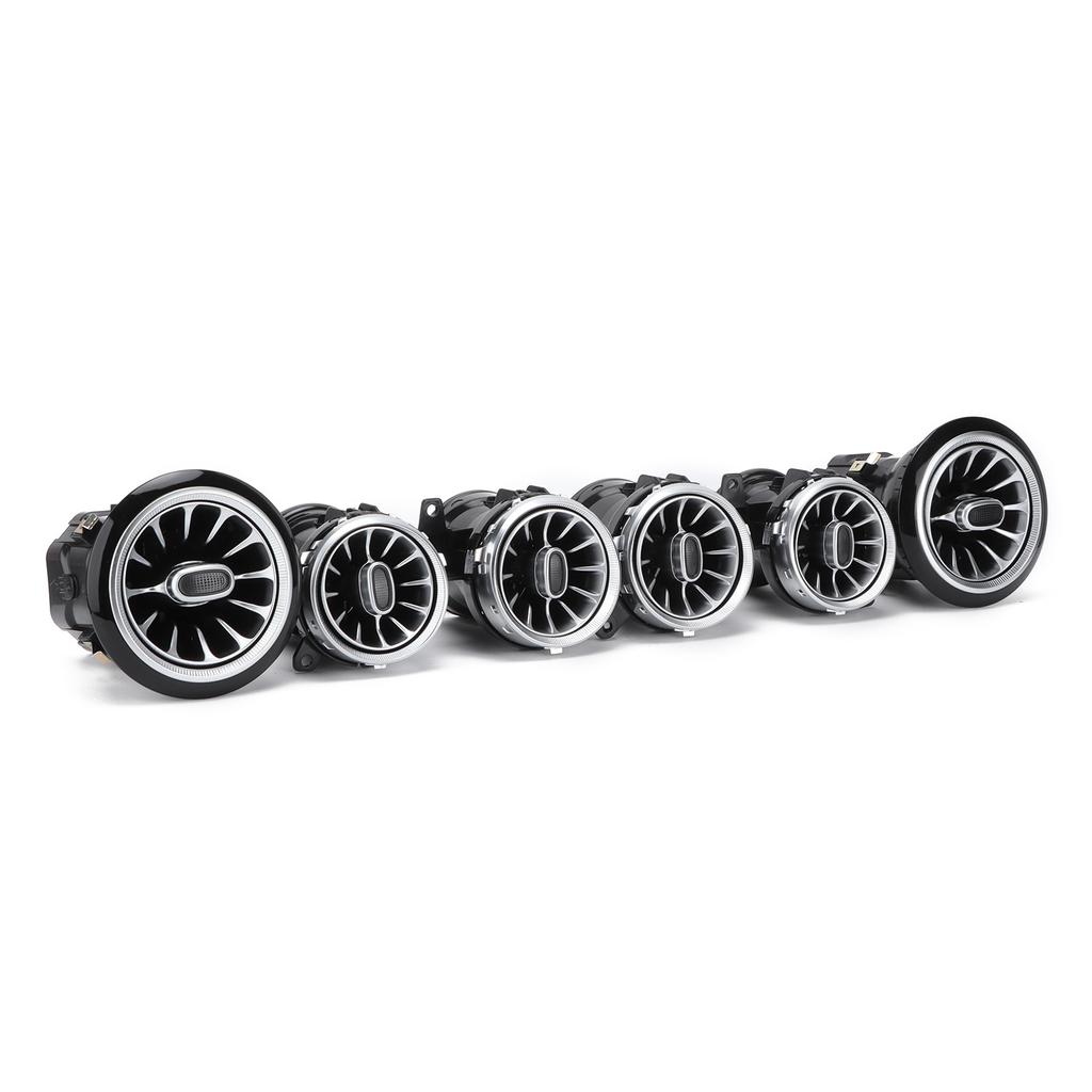 6 Stück 64 Farben LED Turbine Luftauslass Umgebungslicht Kit Ersatz für MercedesBenz E-Klasse W213