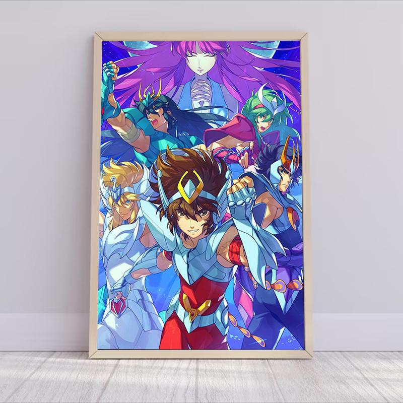 

Saint Seiya Anime Poster Home Decoration Posters for Wall Decoration Painting on Canvas Decorative Paintings Room Decor Art the 21X30CMNo Framed