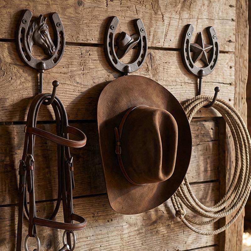 Entryway Wall Key Holder Hook In Metal for Daily Carry Items, Horseshoe Hook for Hallway or Room Entry Daily Use