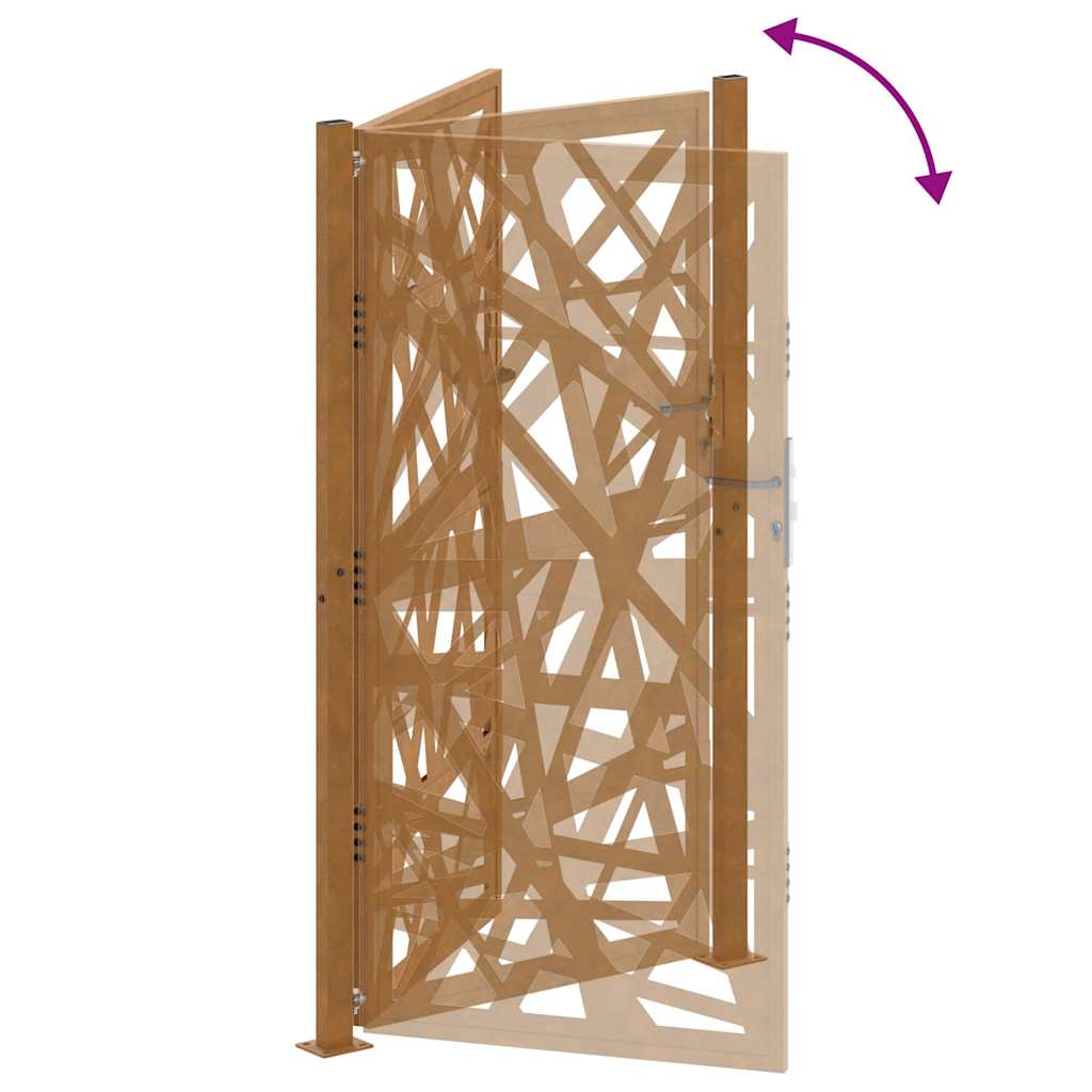 Garden Gate 100x200 Cm Corten Steel Light Design