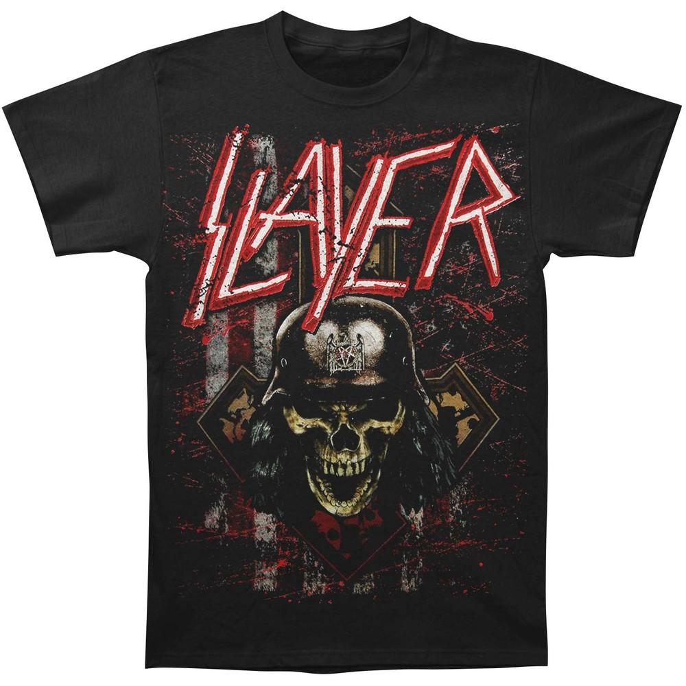 Men's Slayer Scratched Flag 2018 Tour Tee T-shirt Black