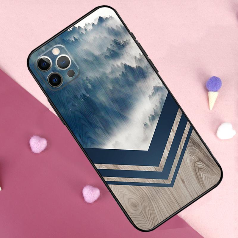 Wolf Bike Butterfly Wood Phone Case For iPhone 17 Pro Max 11 14 15 16 Pro Max Plus 13 12 Mini 16e 17 Air Back Cover