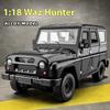 1/18 Russian UAZ Hunter Automobile Model Metal Die Cast Off-Road Toy Car, Simulated Sound and Light Halloween Toy Gift