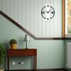 Wanduhr für Zuhause, Büro, Wohnzimmer, Schlafzimmer, | Groß Stilvoll Neueste Heimdeko | (40 x 32 cm) | Schwarzweiß (Batterie enthalten)