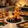 Rustic Festive Ornament Christmas Candle Holder, Cute Santa Claus/Snowman/Elf Boy/Gingerbread Tealight Resin Cozy Home Accents Tabletop Candlestick