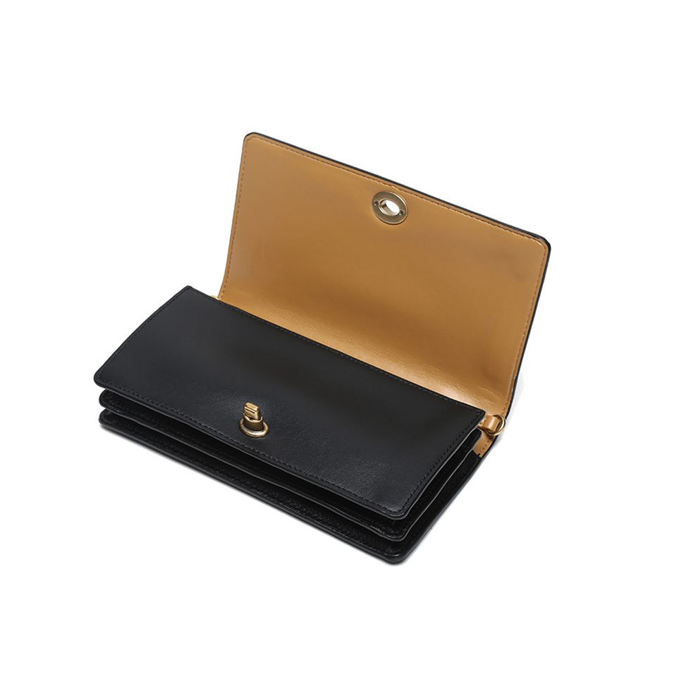 Coach Riley 21 Leather Chain Bag Women Handbags Black 69969-B4BK