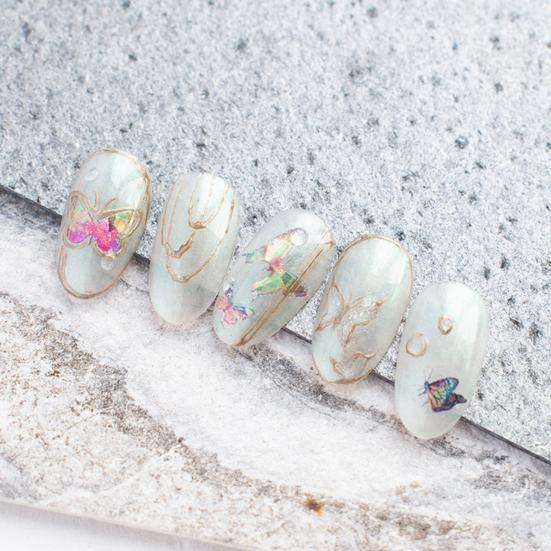 Sticker Self-adshesive Removable Nail 1Sheet Butterfly Pattern Fadeless Fingernails for Party