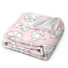 Pink Cinnamoroll  Blanket Fleece Textile Decor Cute Cartoon  Multifunction Ultra-Soft Throw Blanket for Home Travel Bedspread