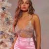 Fashion Tassel Bra Chain for Crop Top Luxury Mesh Body Chain Jewelry Crystal Lingerie  Women