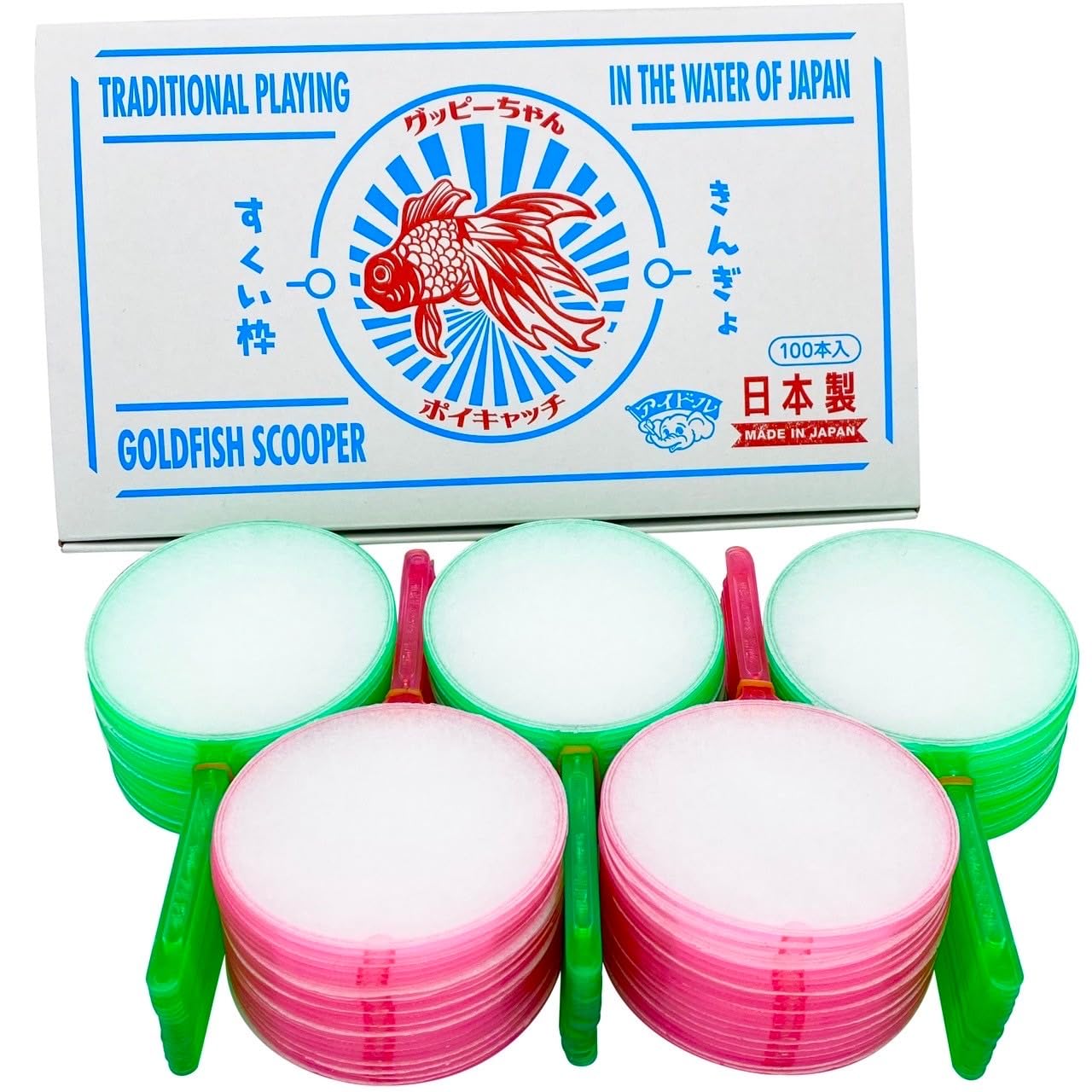 

Toy Manufacturer IDOL in 7 Disposable Scooping Frame Poi Catch [Made Japan] No. Guppy-chan (100 pieces) ver.2