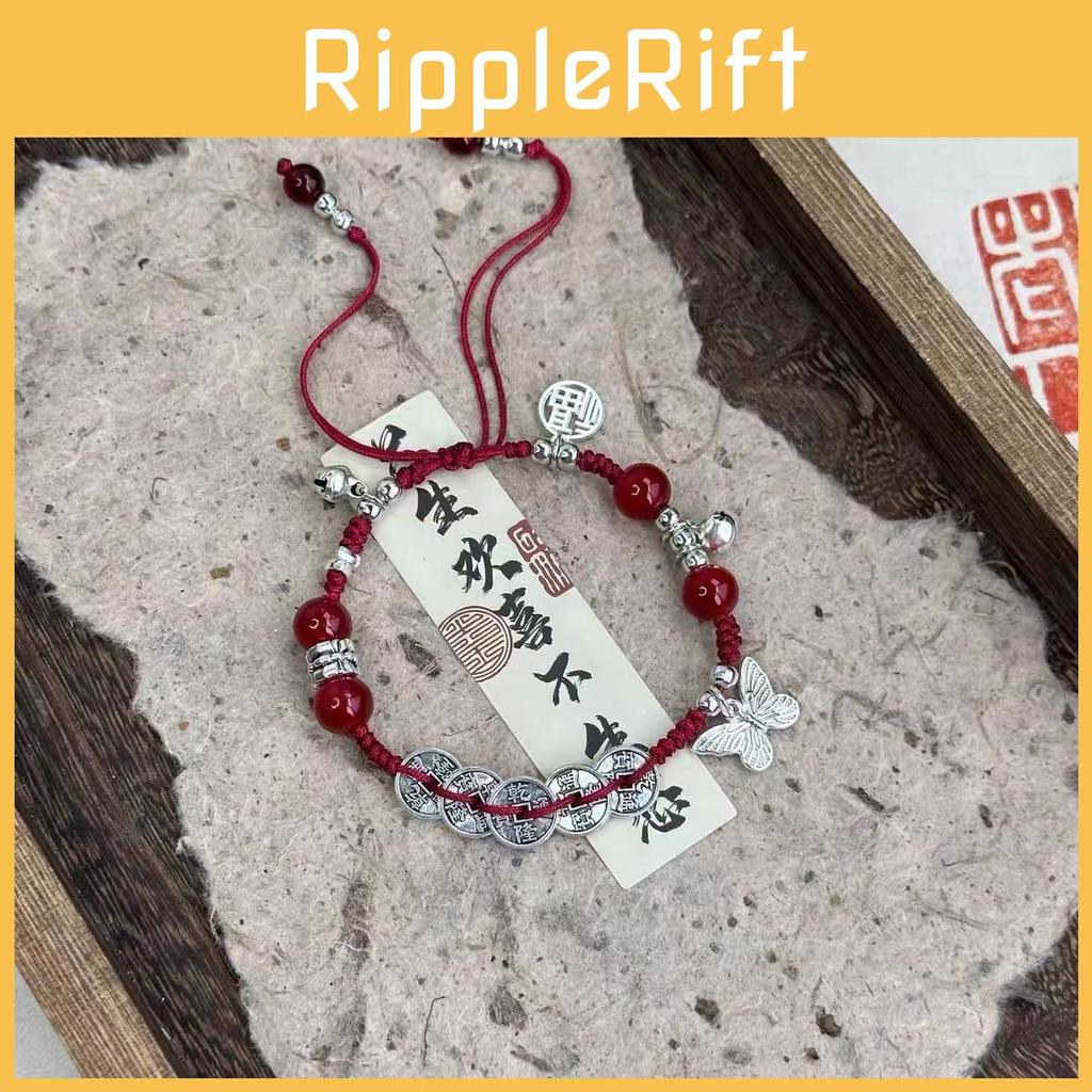 Geometric Alloy Handcrafted Bracelet With Bells Unique New Chinese Design Women For