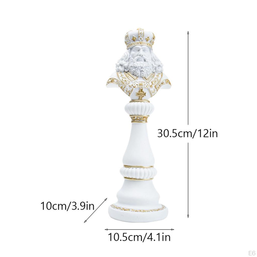 Chess Pieces Statue Resin Figurine Elegant Ideal Gift Unique Tabletop Ornament
