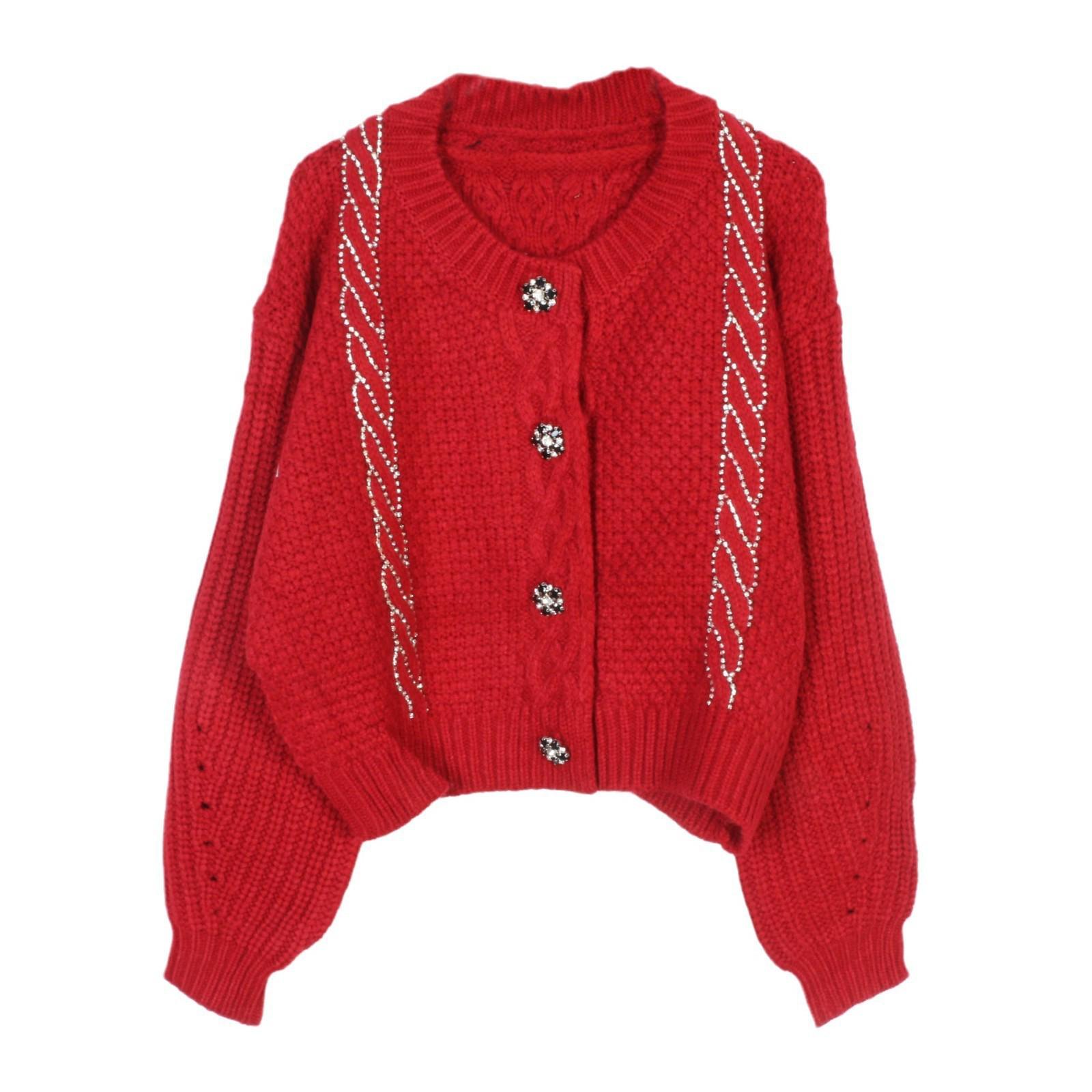 

Кардиган Lafie Home из французского трикотажа для похудения - Женский свитер с круглым вырезом на осень/зиму