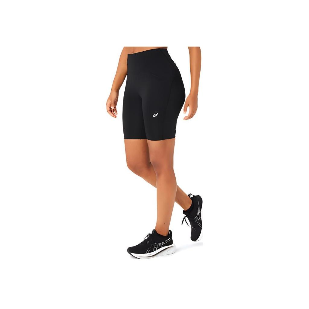 Asics Soft Breathable Stretch High-Waisted Solid Color Sports Shorts Women shorts Black 2012C967-001