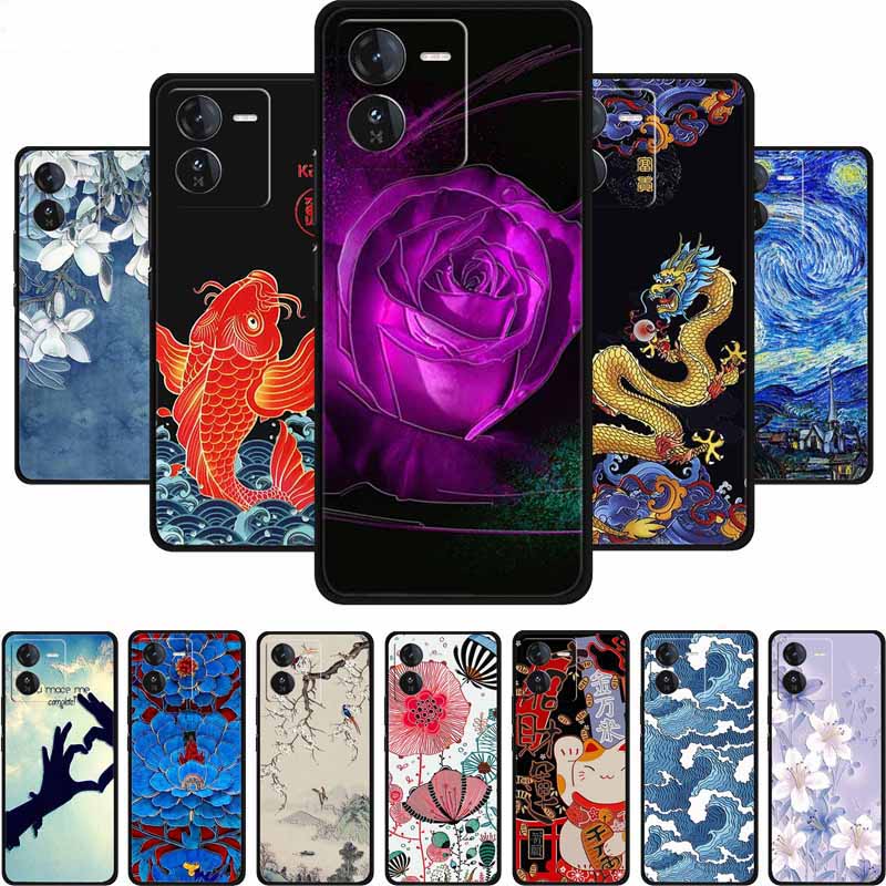 3D Emboss Case For Vivo iQOO Z9 x Phone Case Shockproof Black Silicone Soft Back Cover For Vivo iQOO Z9x Y37 Pro Case Z 9 x Capa