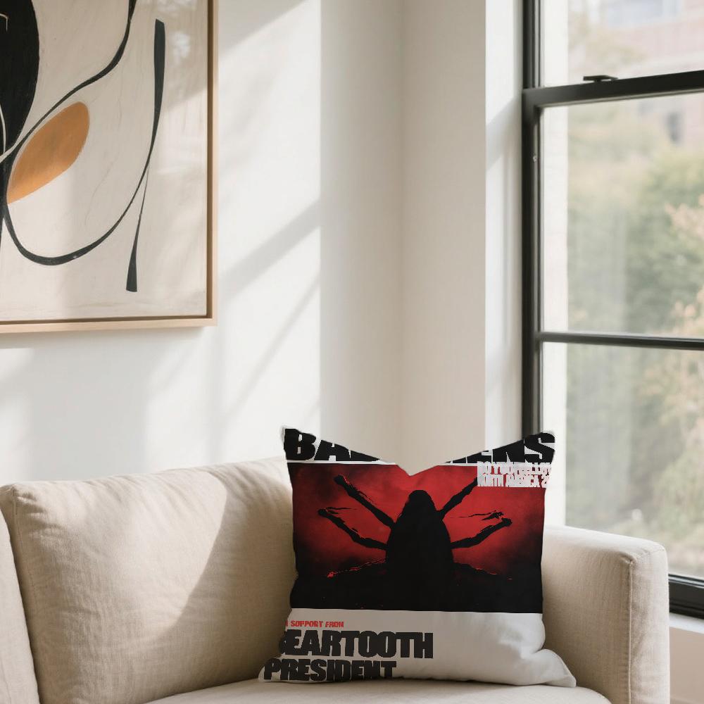 Band B-Bad Omens cushion cover For Sofa Car Office Cafe Soft And Comfortable Double-Sided Printing Pillow Cover