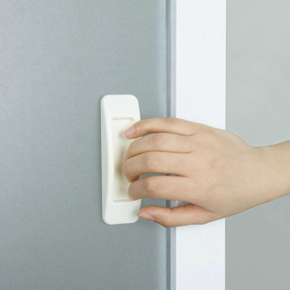 1pair Plastic Furniture Knob Self-Adhesive Furniture Accessories 1Pair Door Handle Cabinet