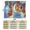 Cat Selfie with Santa Blanket  Warm Comfortable Plush Throw Blanket For Kids Adult Living Room Flannel Bedspread Bed Cover
