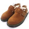 Excellent Dr.Martens Sandals JORGE SHEARLING MULE Brown Suede Leather Mens 7 Used